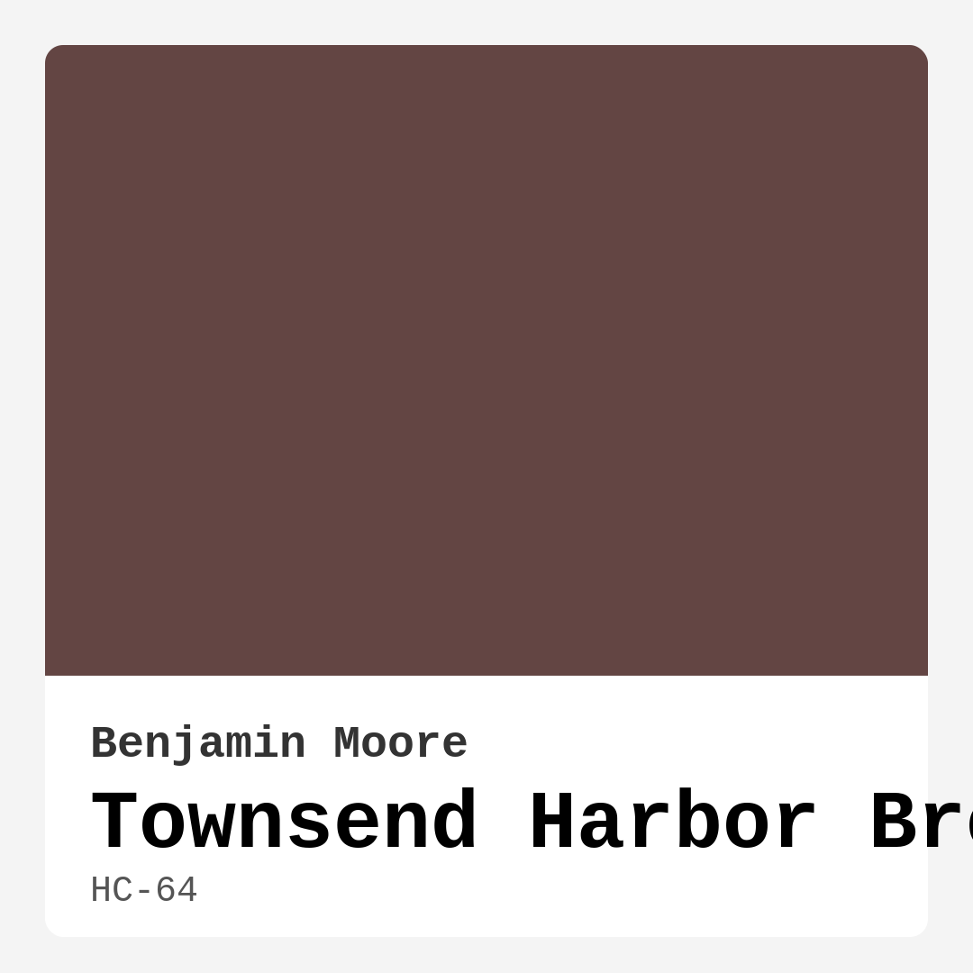 Townsend Harbor Brown HC-64 by Benjamin Moore