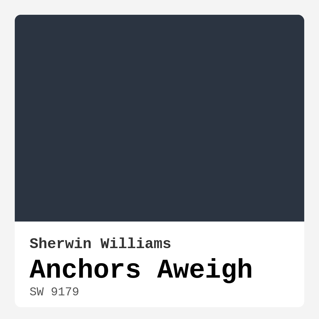 Anchors Aweigh SW 9179 by Sherwin Williams