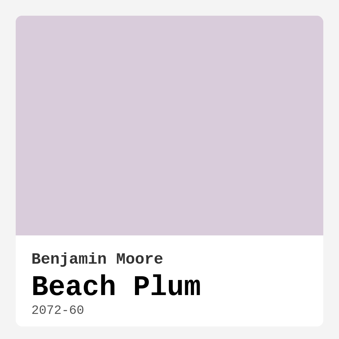 Beach Plum 2072-60 by Benjamin Moore