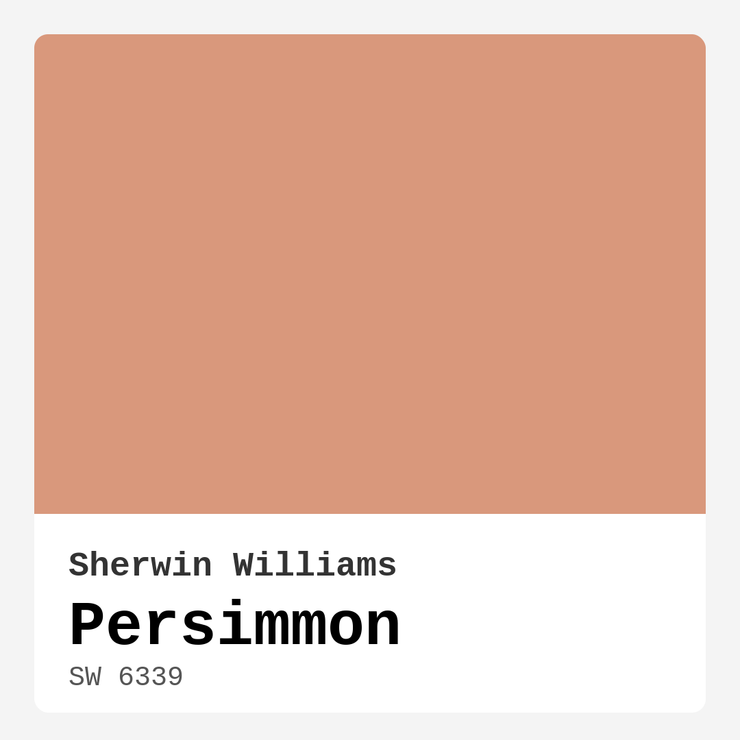 Persimmon SW 6339 by Sherwin Williams
