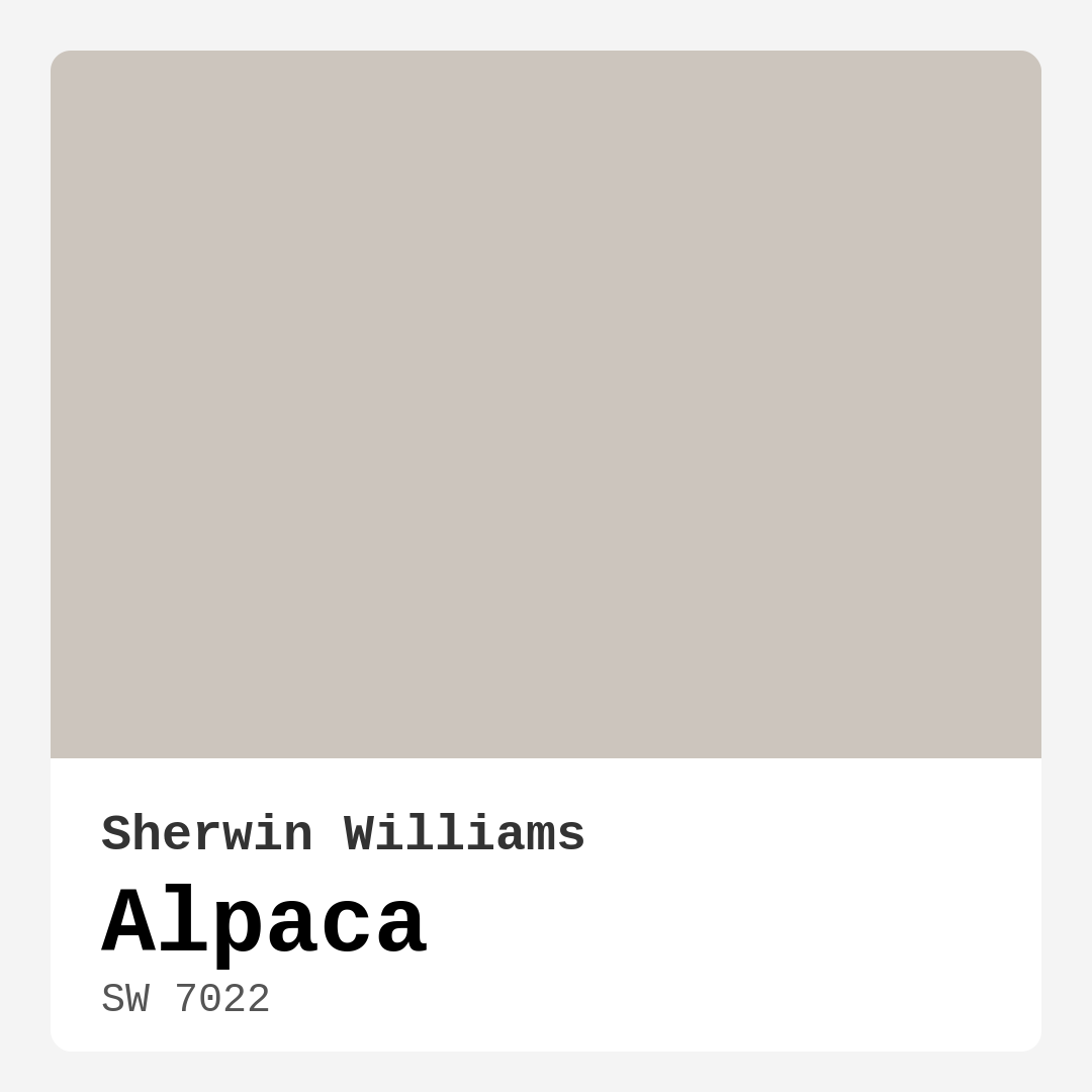 Alpaca SW 7022 by Sherwin Williams