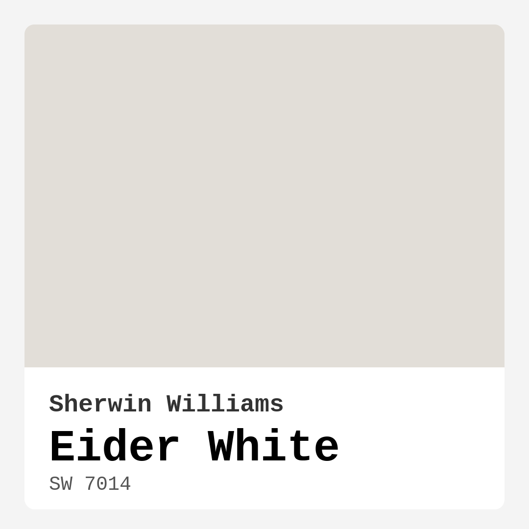 Eider White SW 7014 by Sherwin Williams