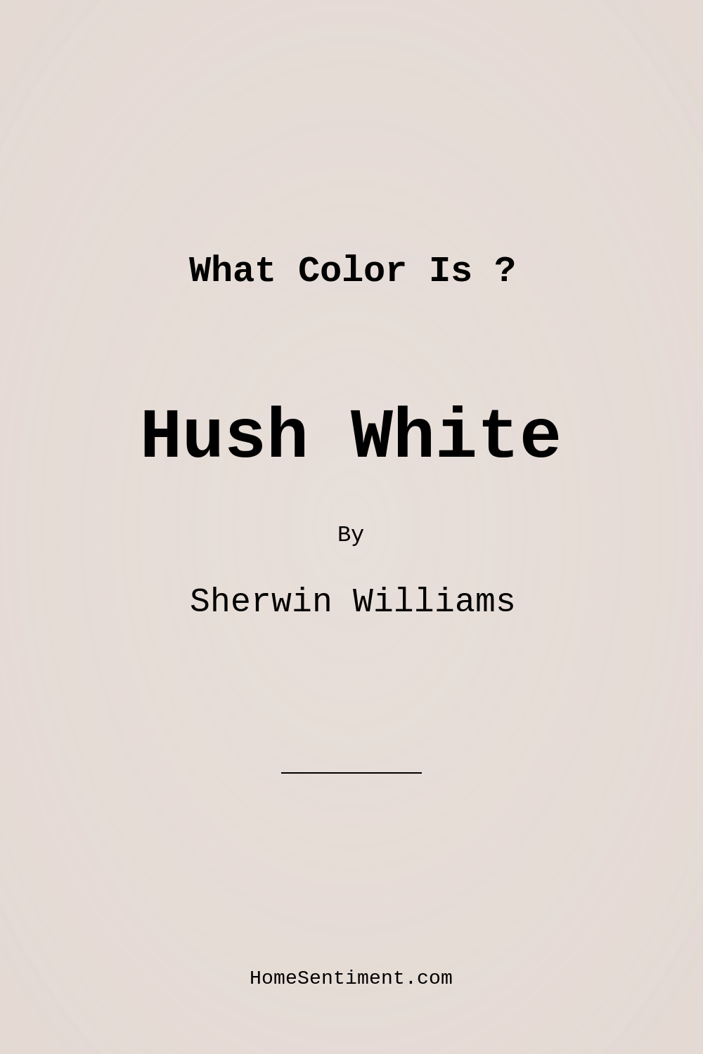 Hush White SW 6042 by Sherwin Williams