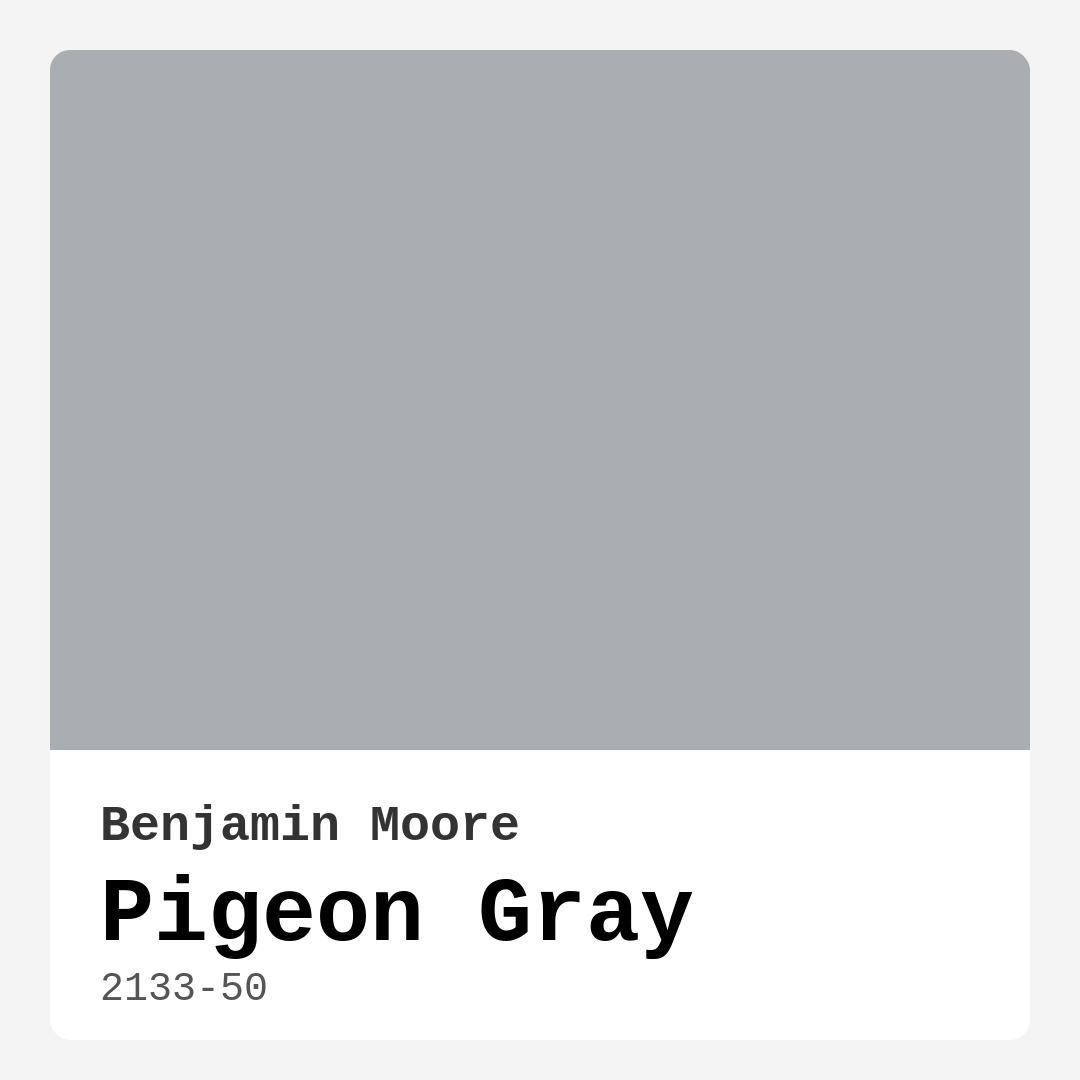 Benjamin Moore Pigeon Gray 2133-50 Real Images