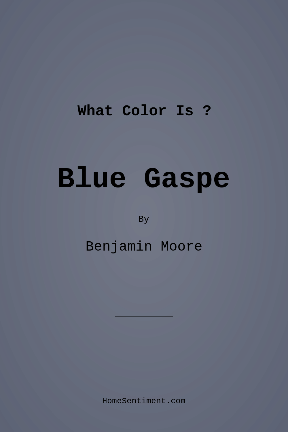 Blue Gaspe 1435 by Benjamin Moore