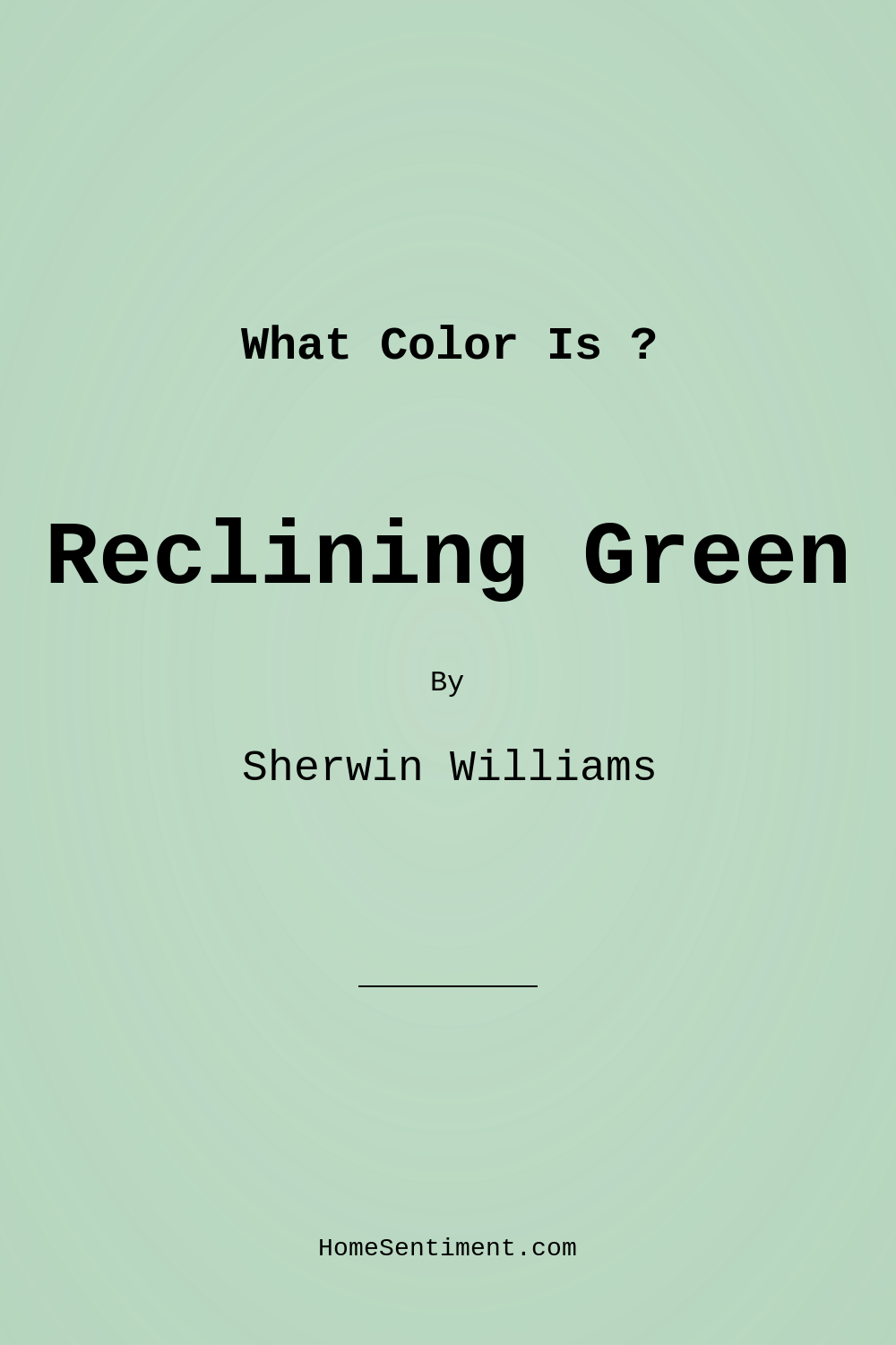Reclining Green SW 6744 by Sherwin Williams
