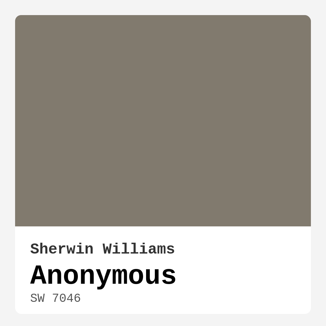 Anonymous SW 7046 by Sherwin Williams