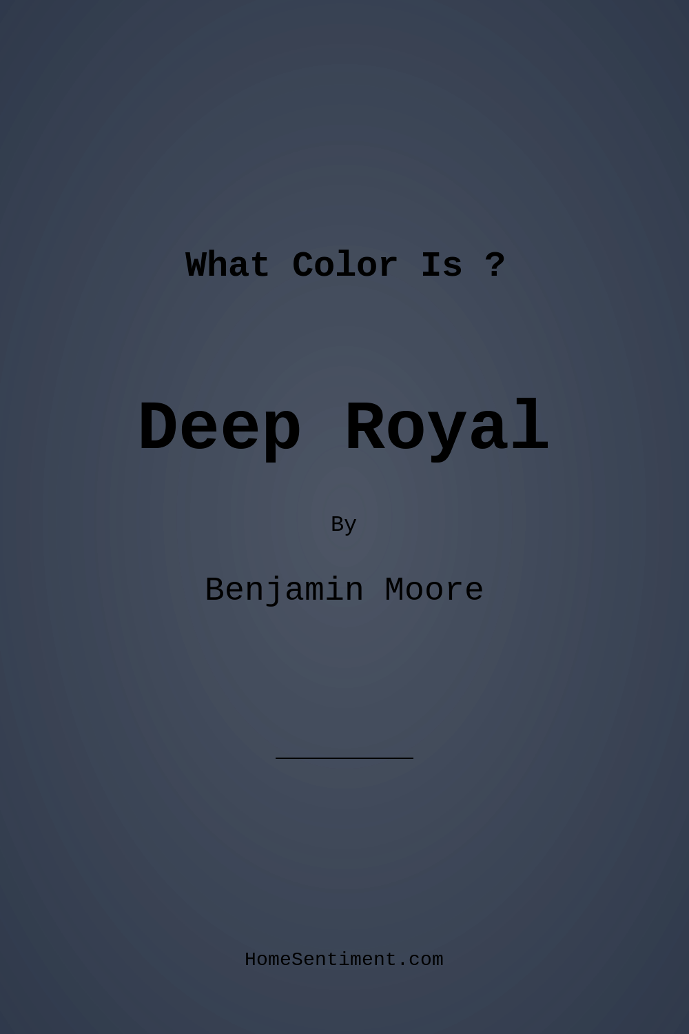 Deep Royal 2061-10 by Benjamin Moore