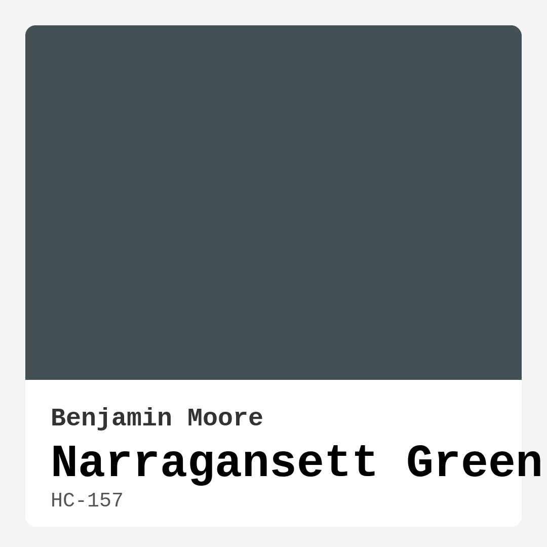 Narragansett Green HC-157 by Benjamin Moore