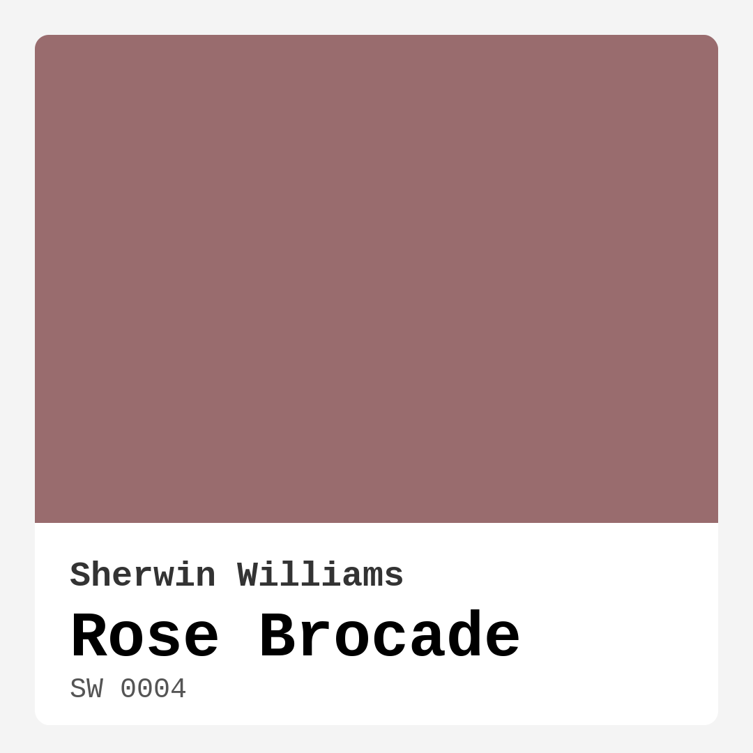 Rose Brocade SW 0004 by Sherwin Williams