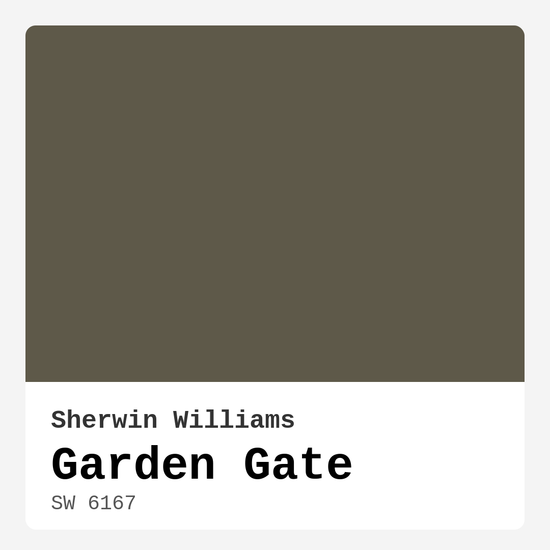 Garden Gate SW 6167 by Sherwin Williams
