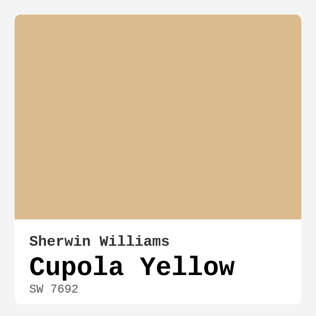 Cupola Yellow SW 7692 by Sherwin Williams