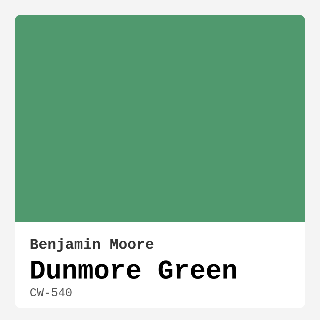 Benjamin Moore Dunmore Green CW-540 Real Images