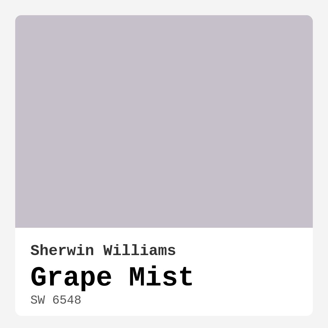 Grape Mist SW 6548 by Sherwin Williams