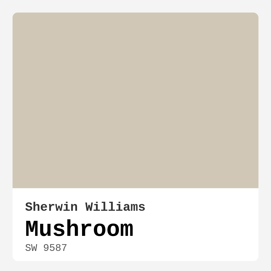 Mushroom SW 9587 by Sherwin Williams