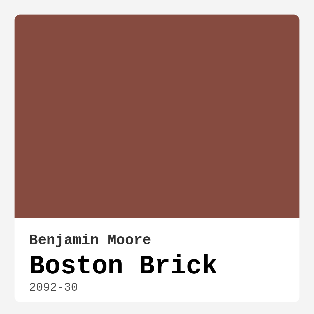 Boston Brick 2092-30 by Benjamin Moore