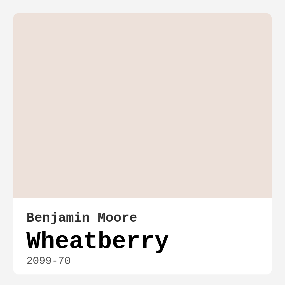 Wheatberry 2099-70 by Benjamin Moore