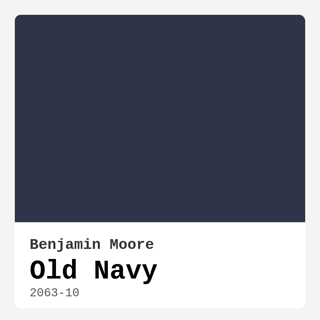 Benjamin Moore Old Navy 2063-10 Real Images