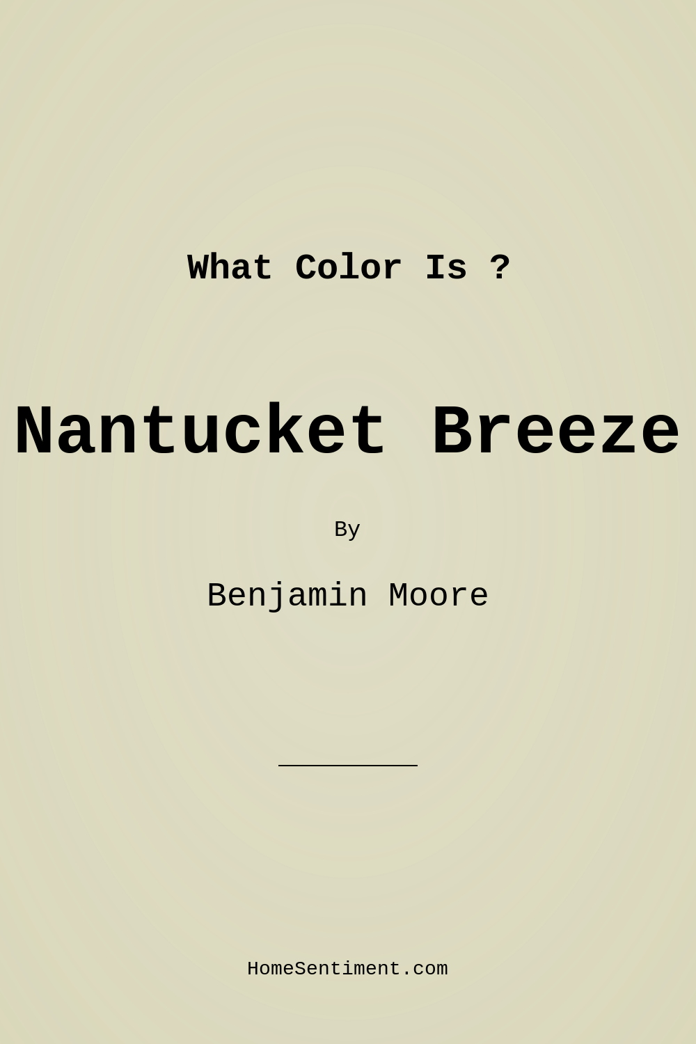 Nantucket Breeze 521 by Benjamin Moore