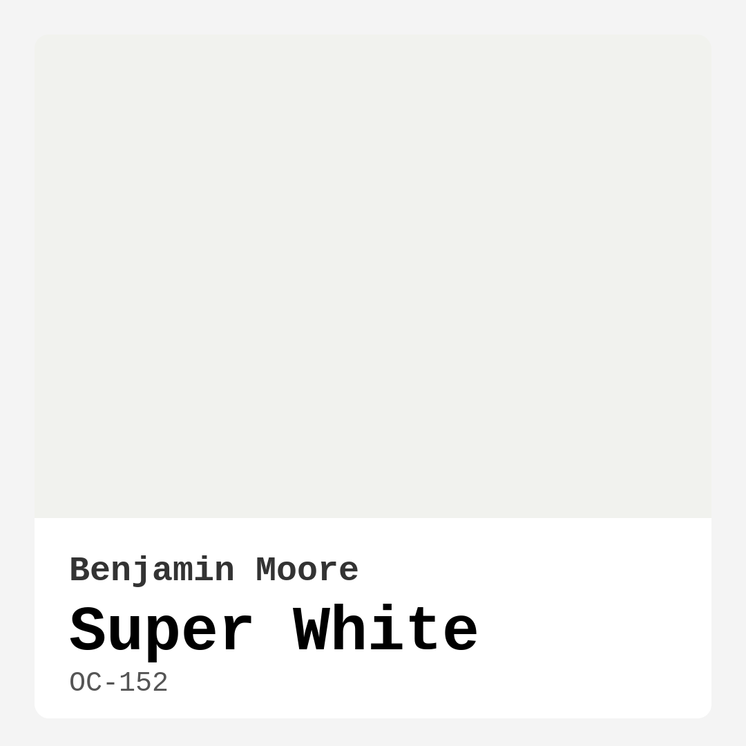 Super White OC-152 by Benjamin Moore