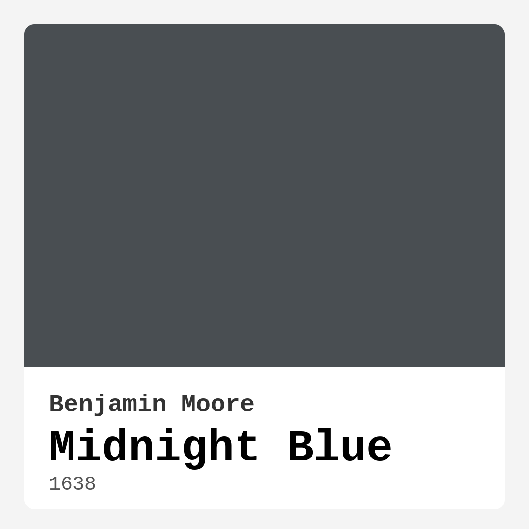 Midnight Blue 1638 by Benjamin Moore