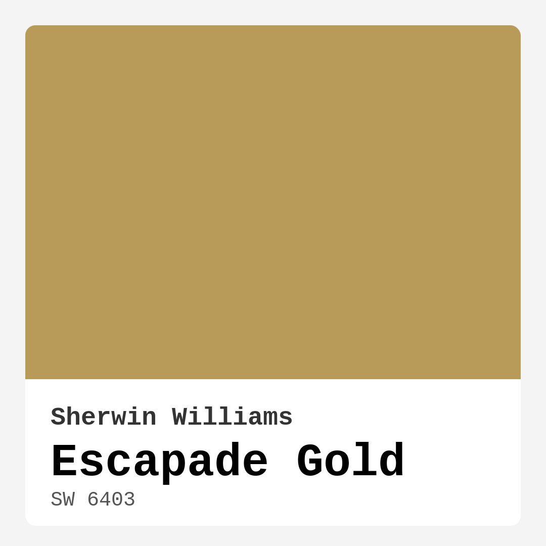 Escapade Gold SW 6403 by Sherwin Williams