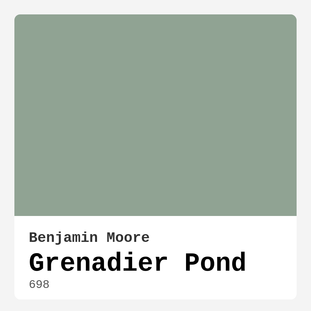 Grenadier Pond 698 by Benjamin Moore