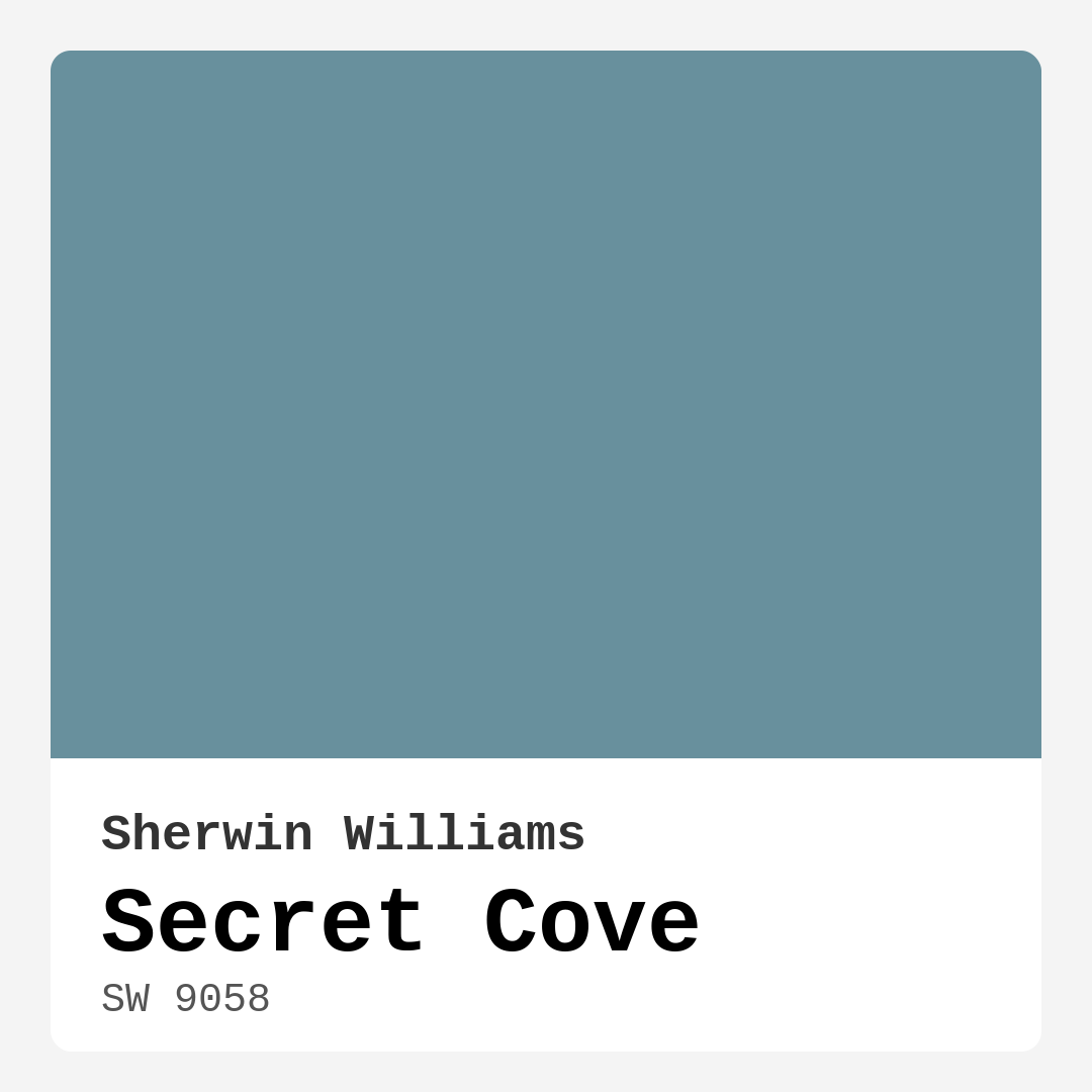 Sherwin Williams Secret Cove SW 9058 Real Images