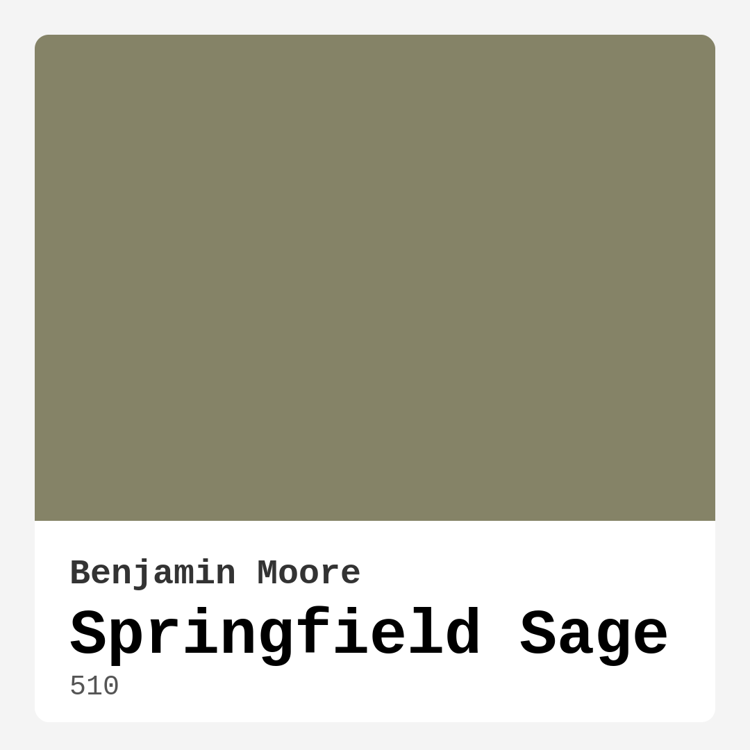 Springfield Sage 510 by Benjamin Moore