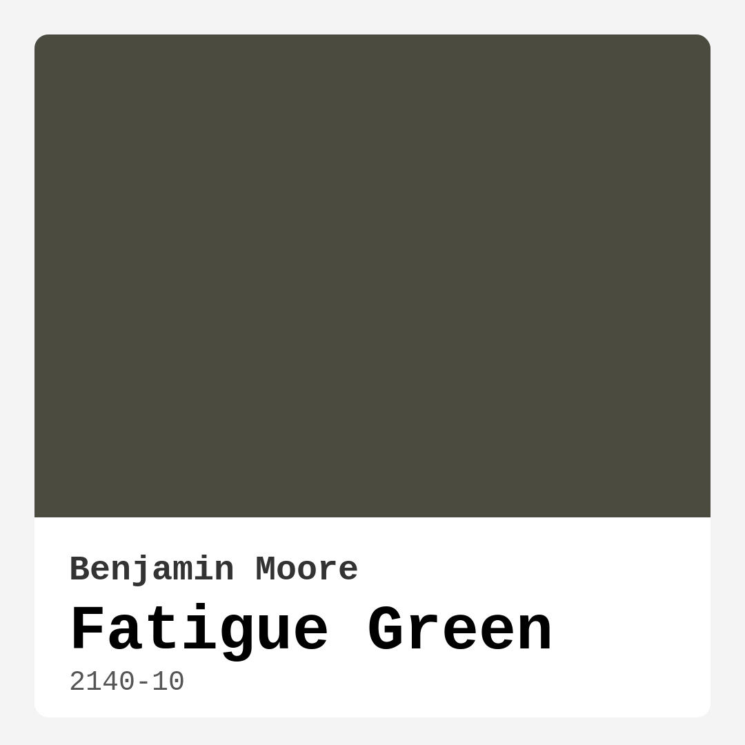 Fatigue Green 2140-10 by Benjamin Moore