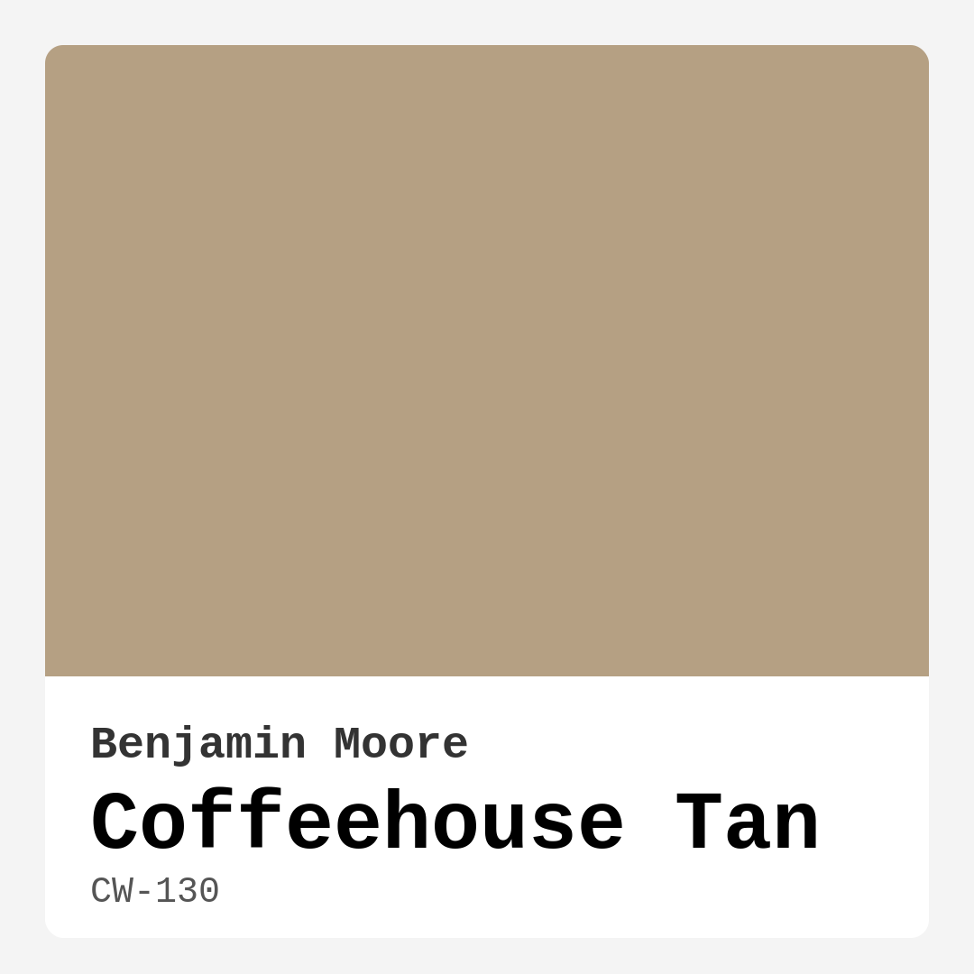 Coffeehouse Tan CW-130 by Benjamin Moore