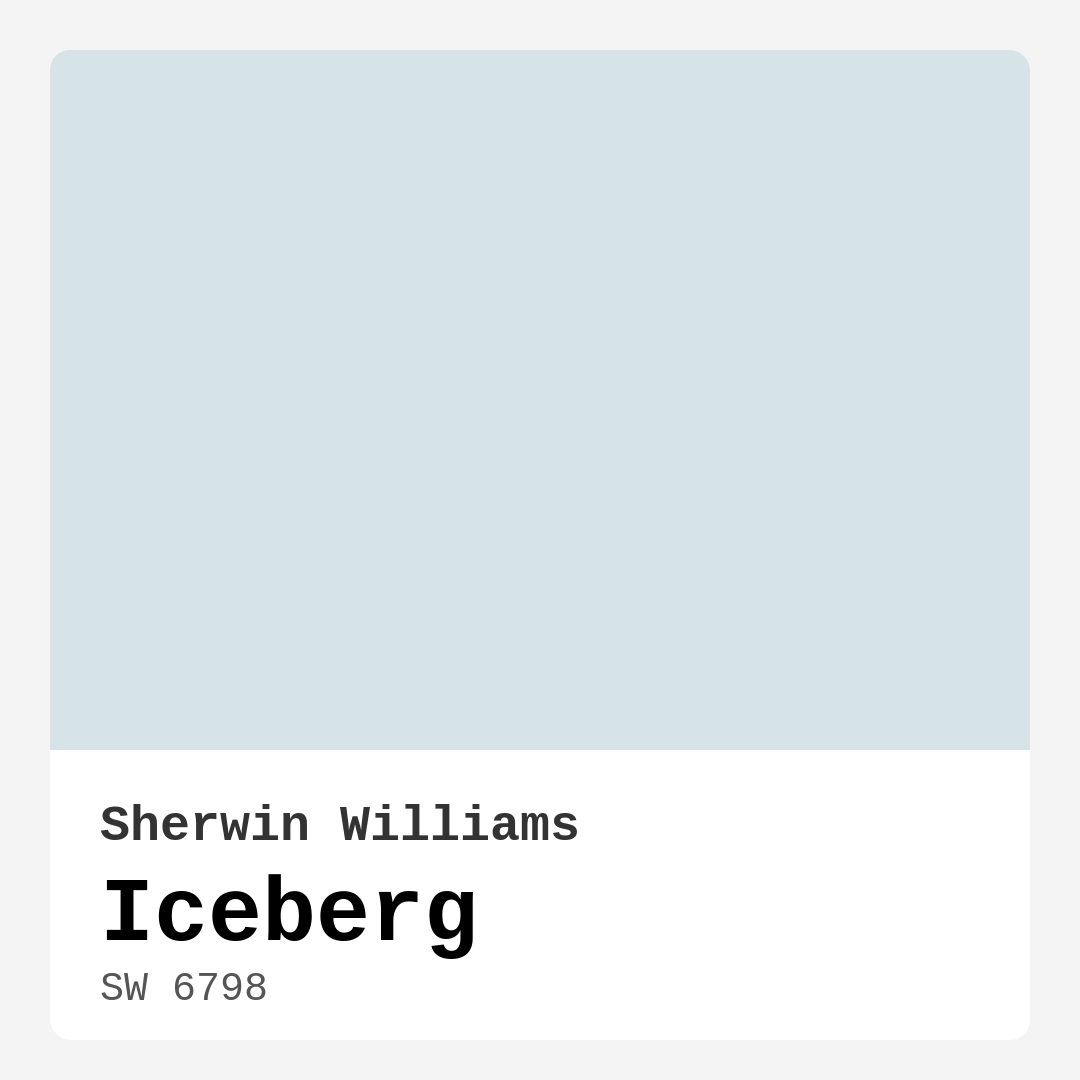 Iceberg SW 6798 by Sherwin Williams