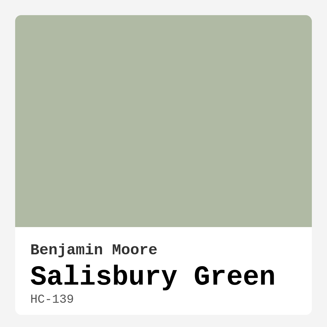 Salisbury Green HC-139 by Benjamin Moore