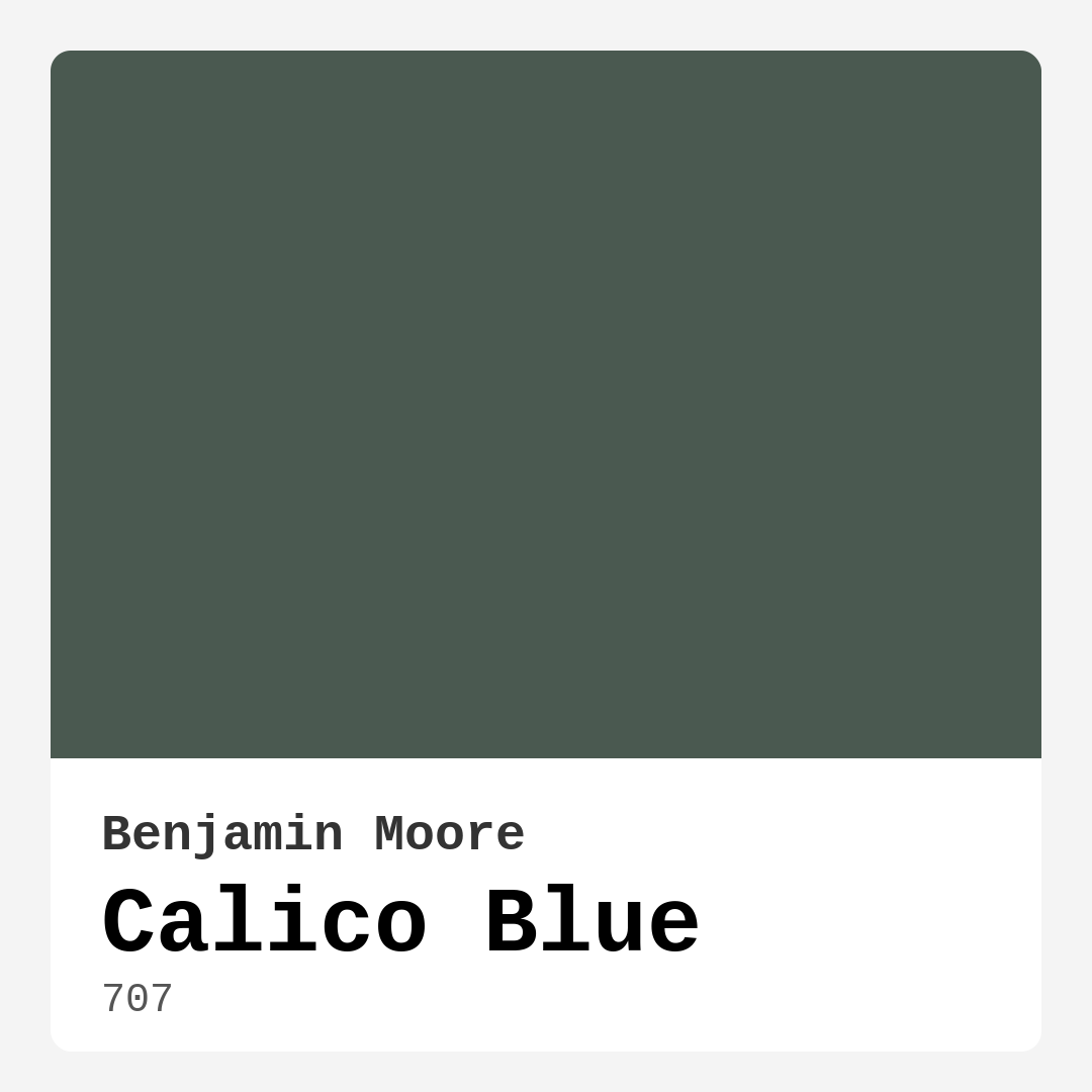 Calico Blue 707 by Benjamin Moore