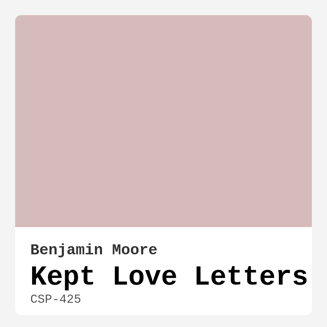 Kept Love Letters CSP-425 by Benjamin Moore