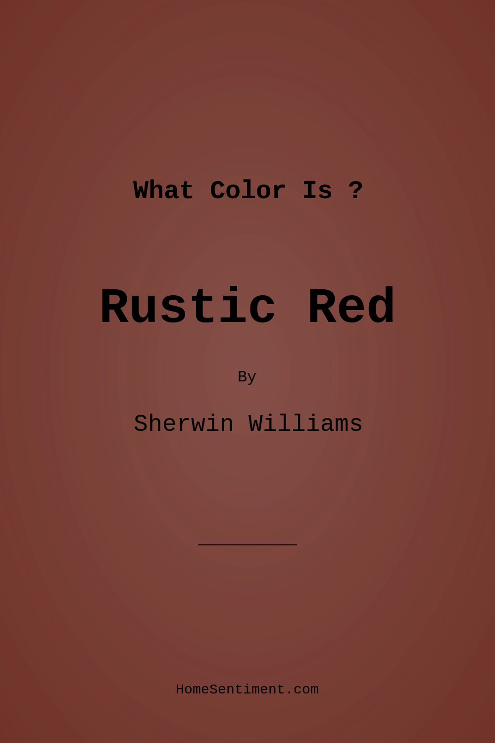 Rustic Red SW 7593 by Sherwin Williams