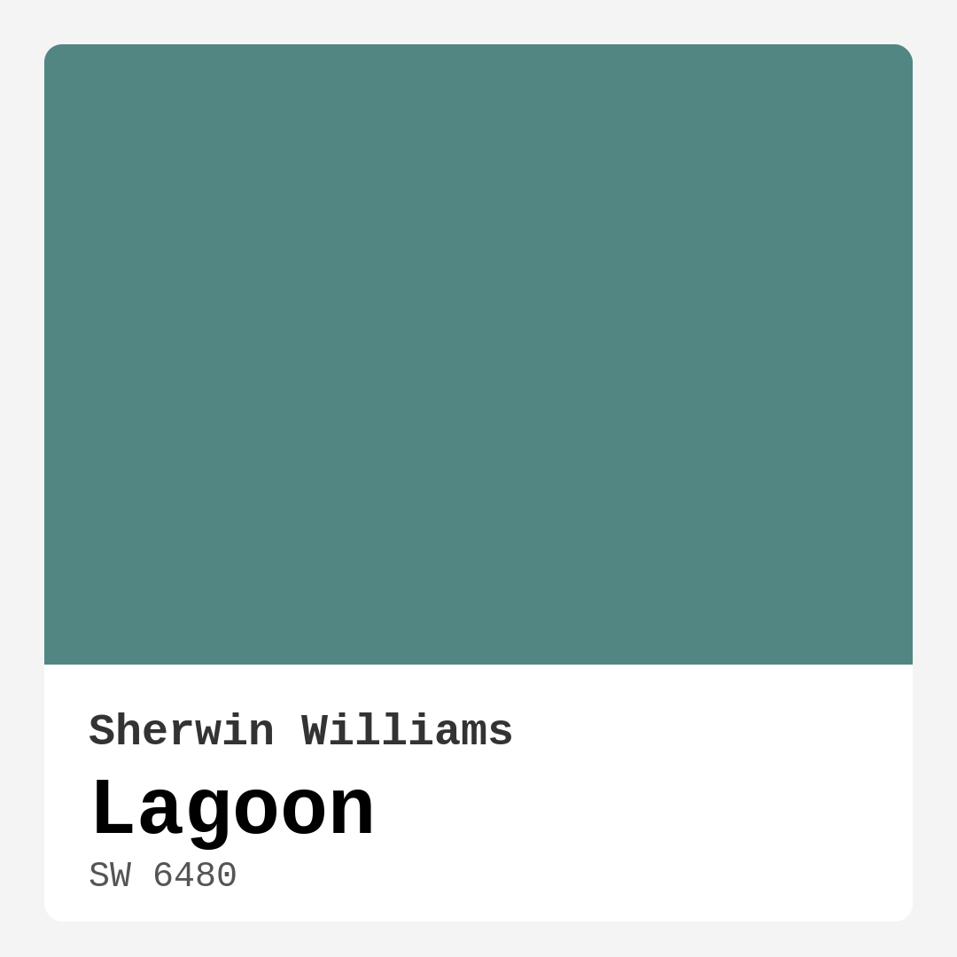 Lagoon SW 6480 by Sherwin Williams