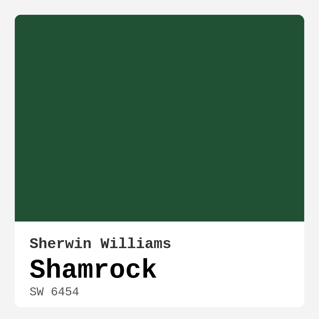 Shamrock SW 6454 by Sherwin Williams