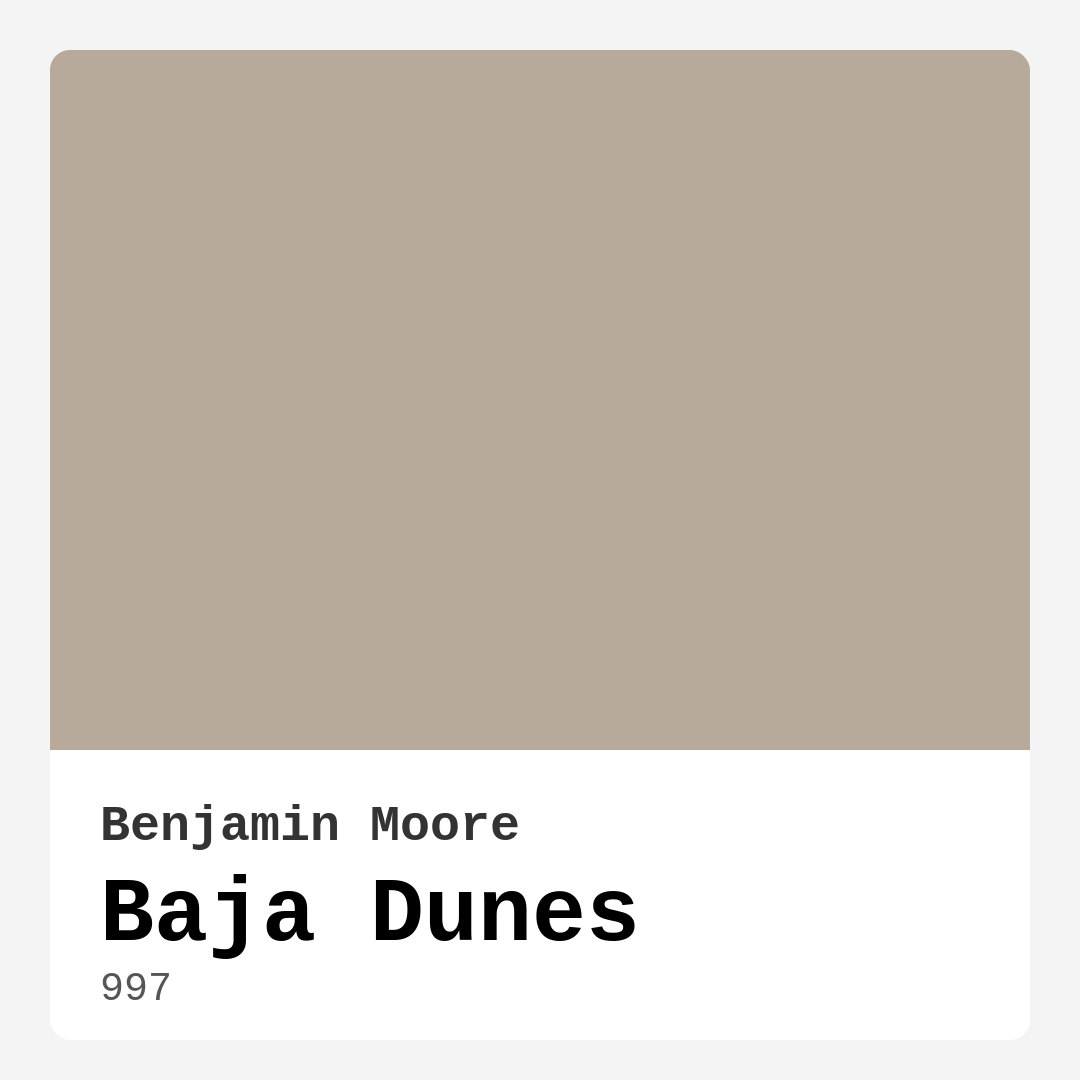 Benjamin Moore Baja Dunes 997 Real Images