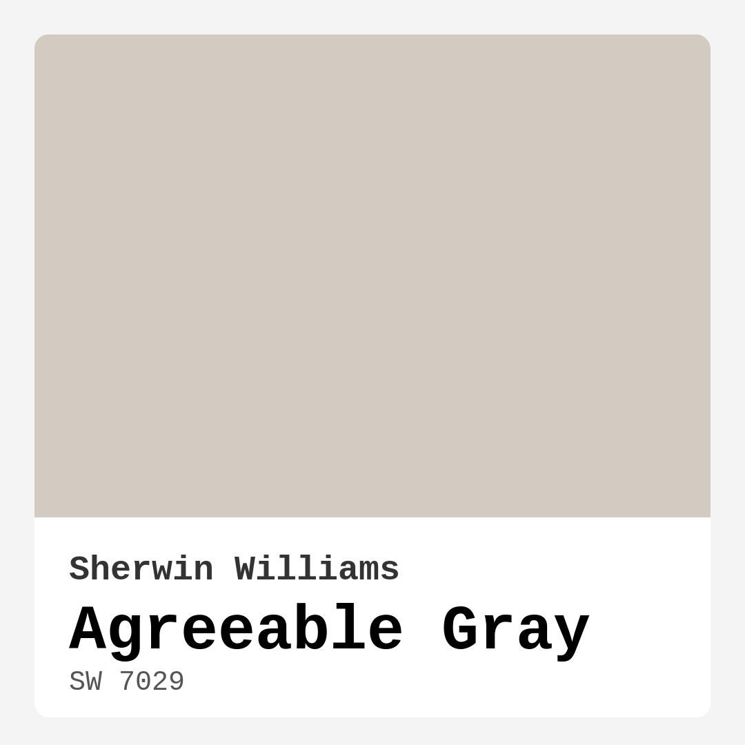 Agreeable Gray SW 7029 by Sherwin Williams