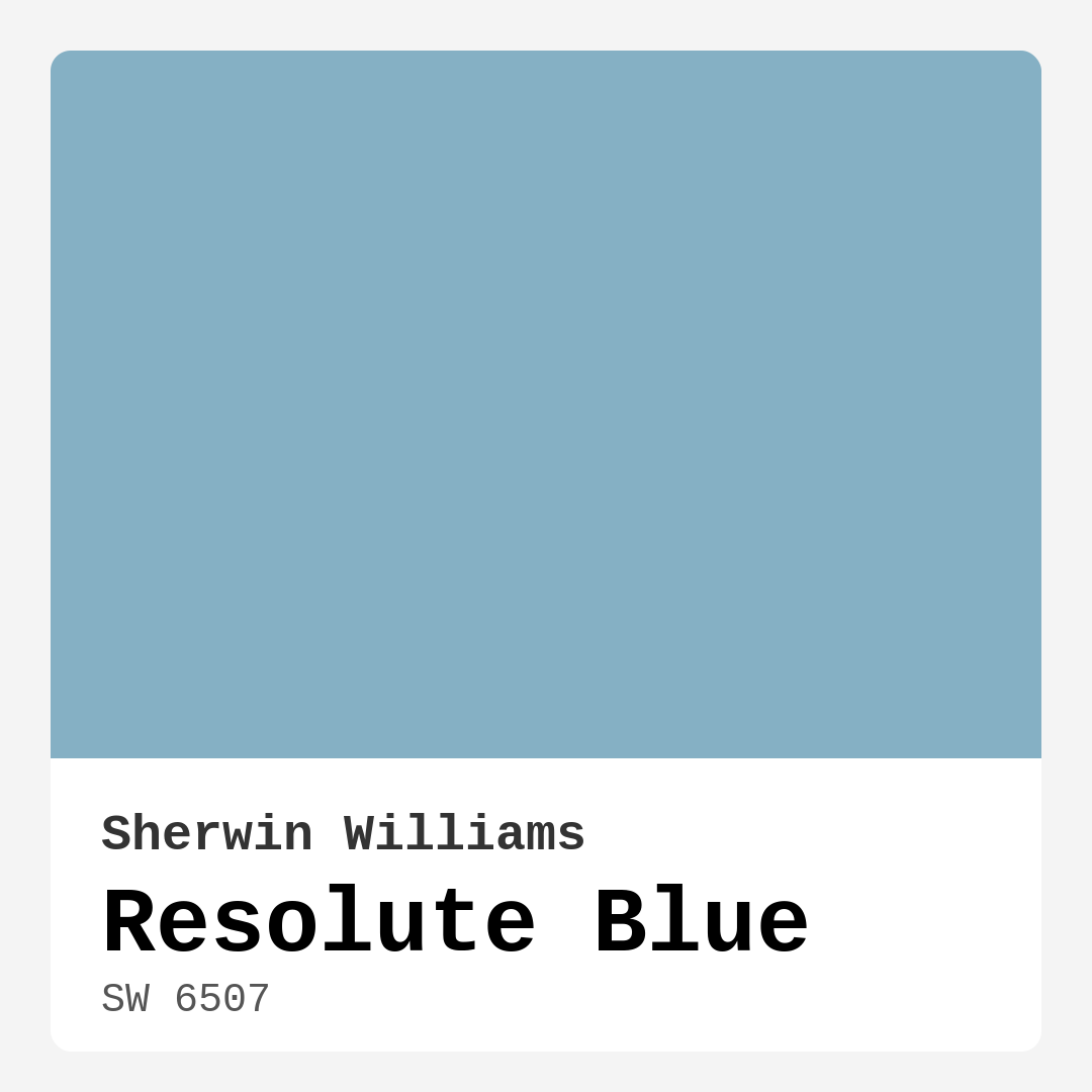 Resolute Blue SW 6507 by Sherwin Williams