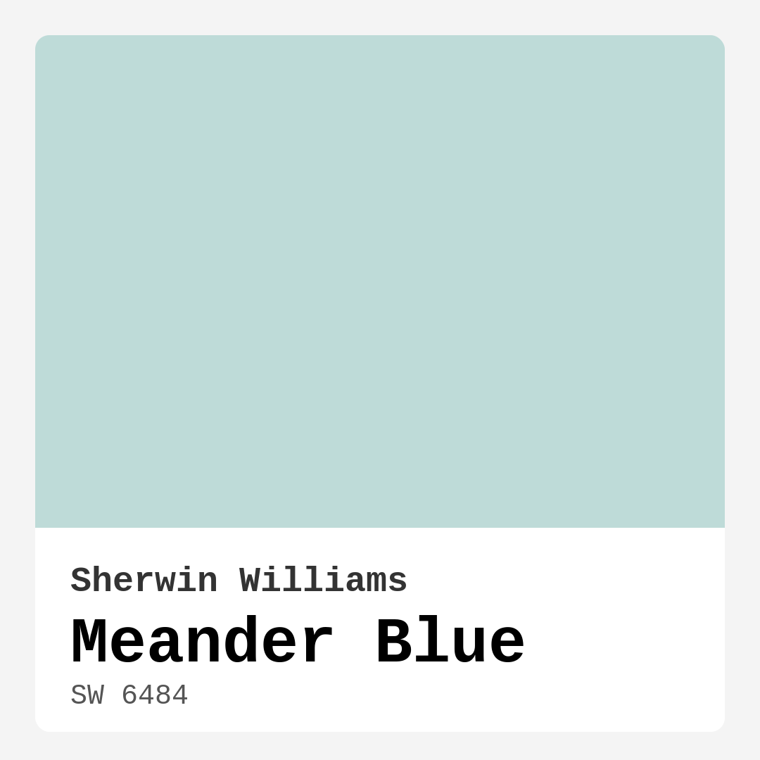 Meander Blue SW 6484 by Sherwin Williams
