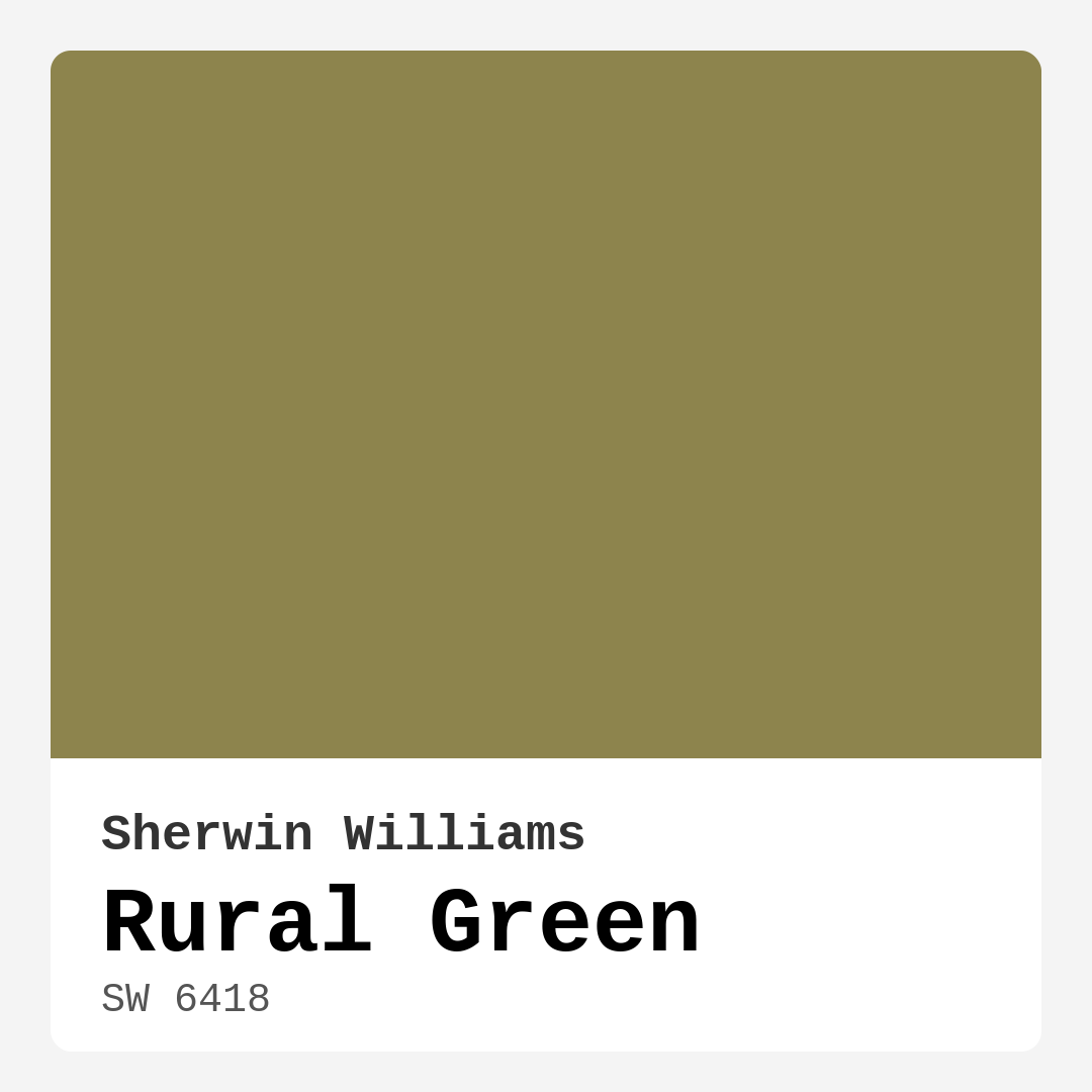 Rural Green SW 6418 by Sherwin Williams