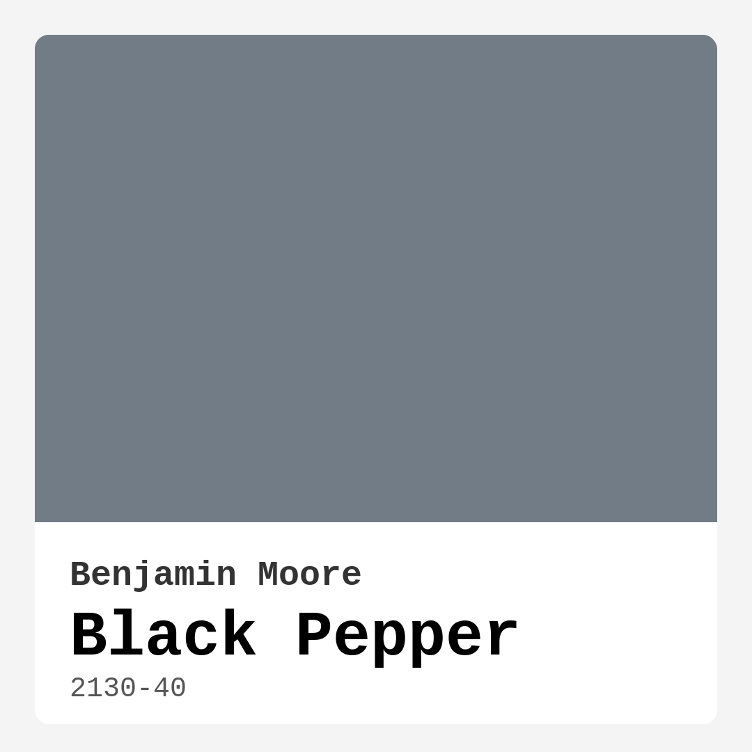 Black Pepper 2130-40 by Benjamin Moore