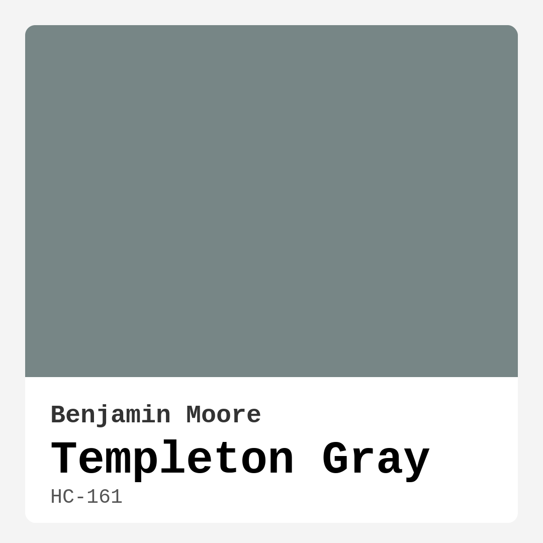 Templeton Gray HC-161 by Benjamin Moore