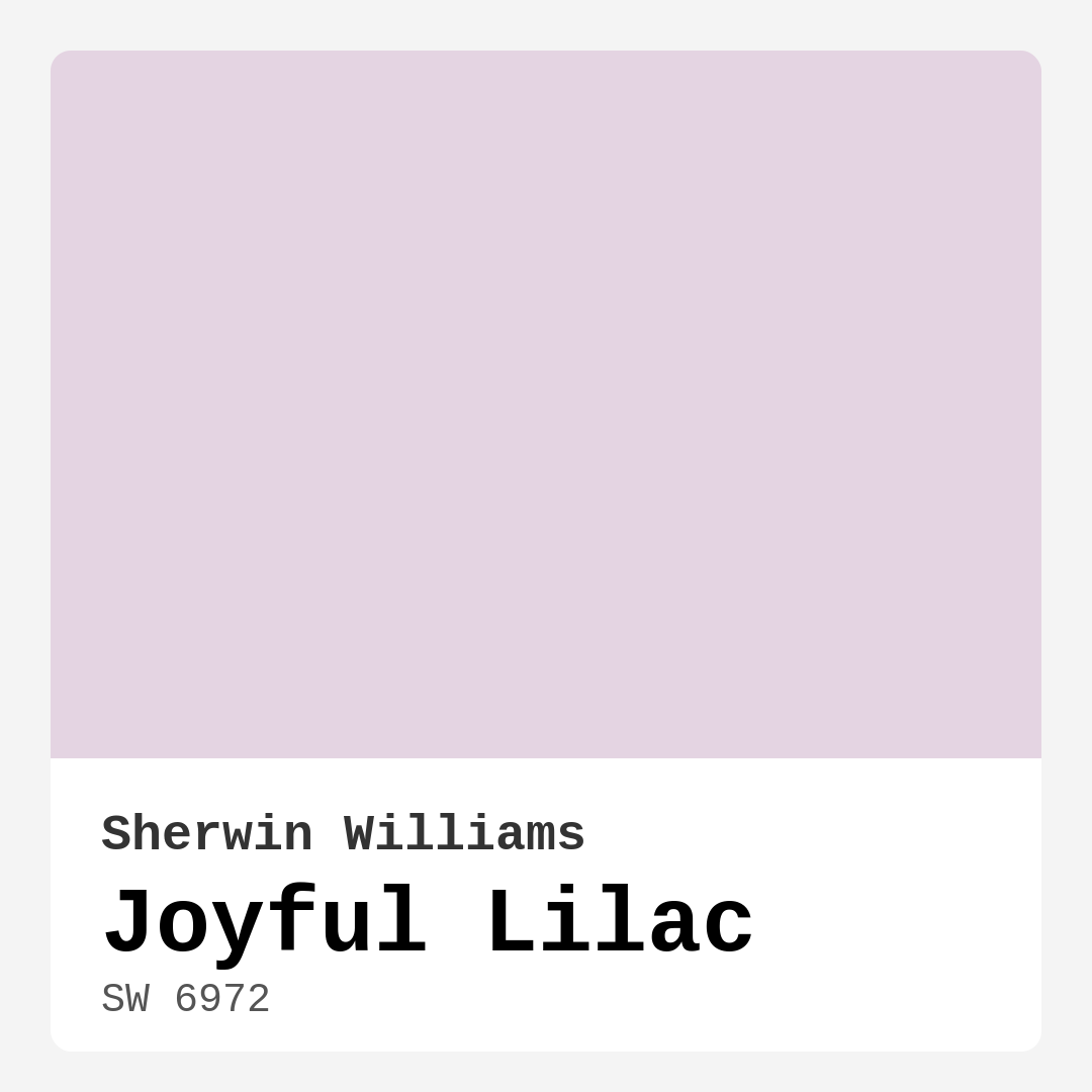 Joyful Lilac SW 6972 by Sherwin Williams