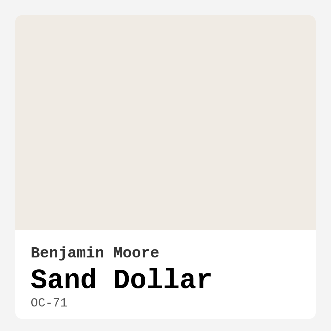 Sand Dollar OC-71 by Benjamin Moore