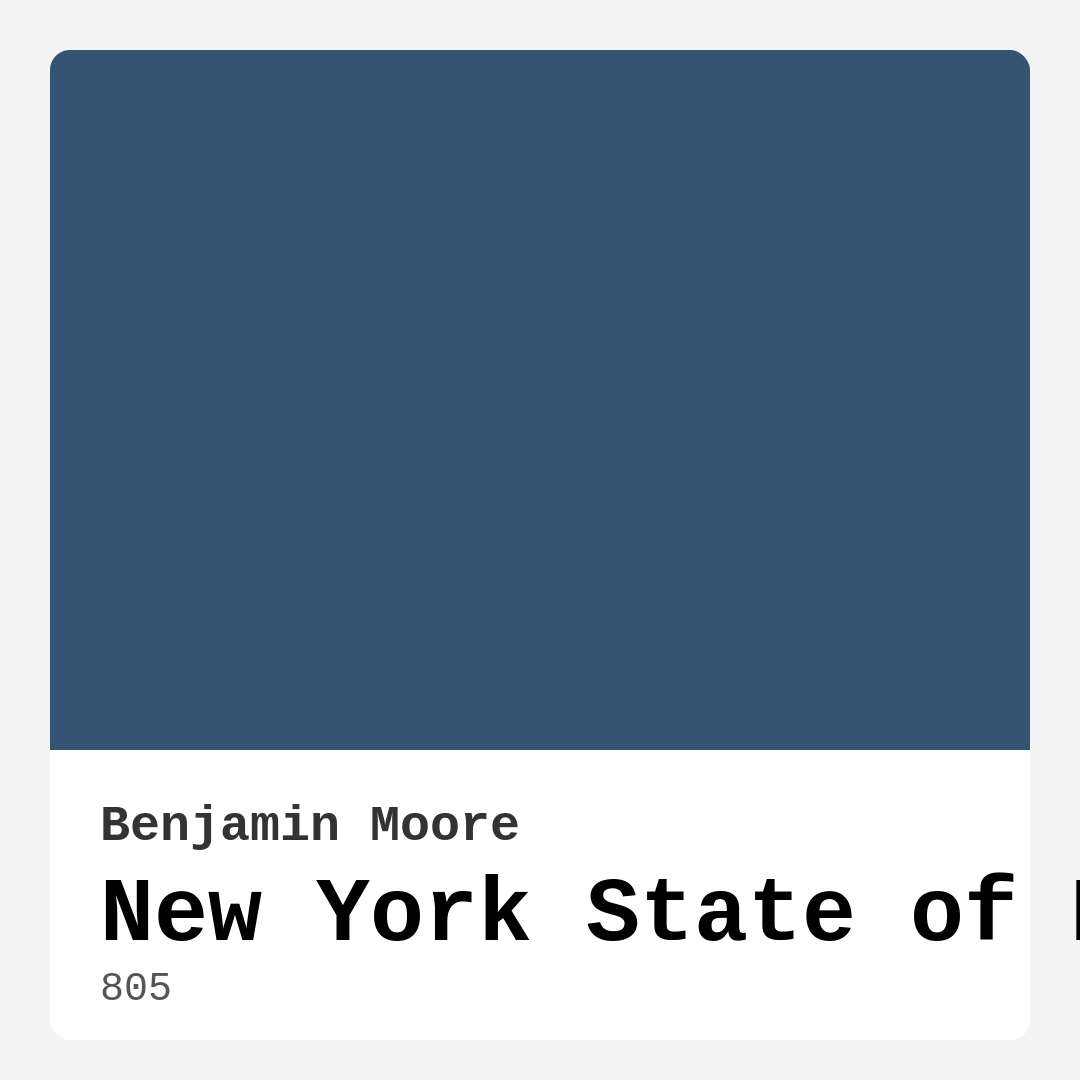 New York State of Mind 805 by Benjamin Moore