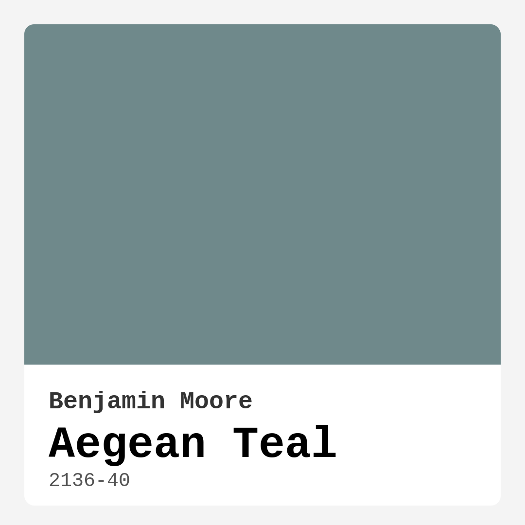 Aegean Teal 2136-40 by Benjamin Moore