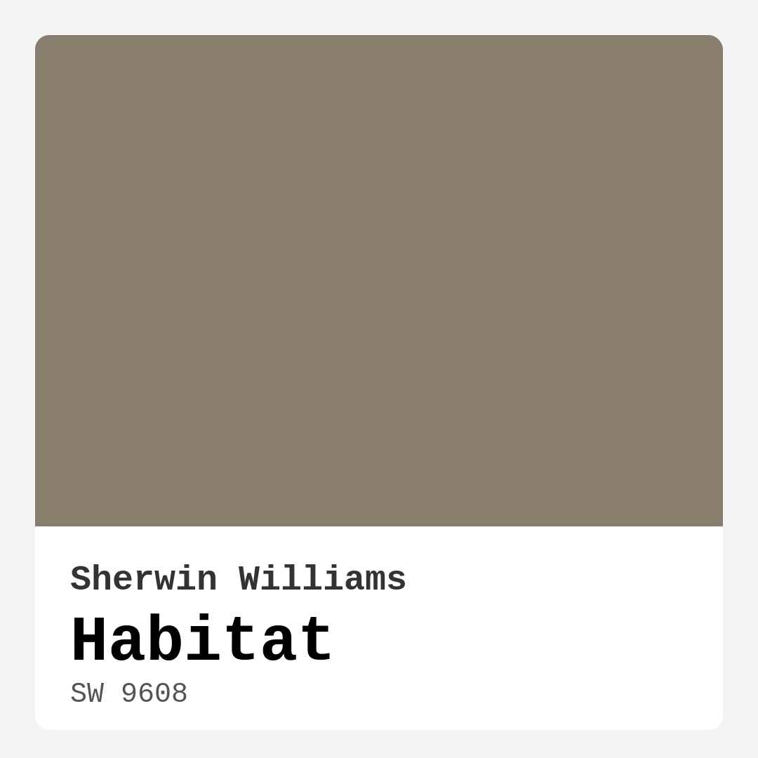 Sherwin Williams Habitat SW 9608 Real Images